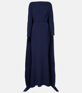 Платье Ginevra с накидкой из крепа Safiyaa, Maritime
