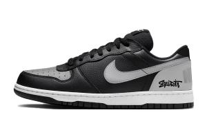 Nike Износостойкие низкие скейтбордистские кроссовки унисекс, черный и серый