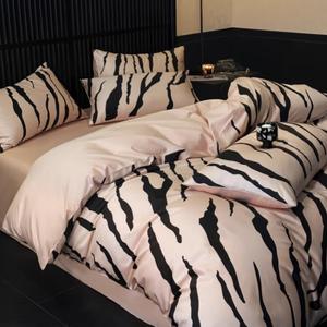 LUOLAI HOME Комплект постельного белья 4 предмета, размер 200x230 см, простыня, пододеяльник, 2 наволочки