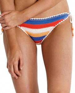 Кружевные бразильские трусики-бикини с завязками на боку в цвете "Морской Карибский Кул" Seafolly, Sea Caribbean Kool