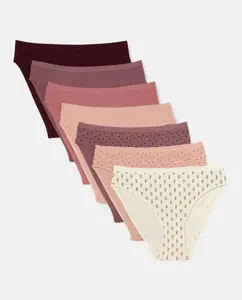 Набор из семи хлопковых трусиков Énfasis, розовый