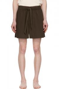 Пижамные шорты из поплина Tekla, коричневый