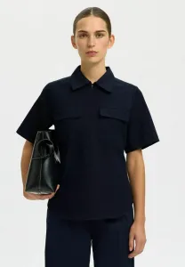 Блузка на пуговицах reissverschluss Selected, Dark Sapphire