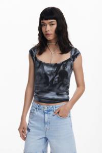 Женская футболка с коротким рукавом и градиентным рисунком Desigual, Blue