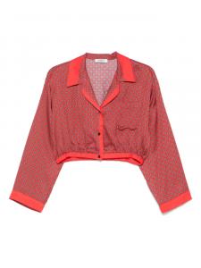 SANDRO укороченная рубашка с принтом, красный