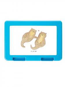 Mr. & Mrs. Panda Коробка для хранения с изображением лапок выдры, держащих что-то, без надписи, белого цвета