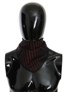 Элегантный шелковый шарф-бандана в черном и оранжевом цвете Costume National, черный