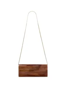 Клатч Sweetie с рифленой цепочкой Jimmy Choo, коричневый