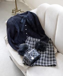 Твидовая мини-юбка (в комплекте)