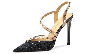 Lily Wei Женские туфли на высоком каблуке Pearl Pink Dark Purple