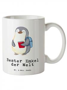 Кружка XL Penguin Лучший внук в мире с белой надписью Mr. & Mrs. Panda