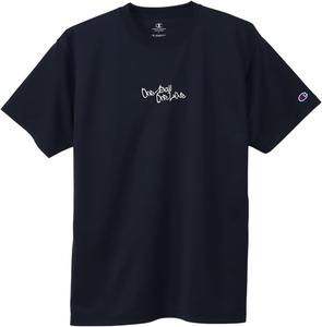 Мужская баскетбольная футболка Champion, короткий рукав, круглый вырез, антибактериальная, влагоотводящая, быстросохнущая, с графическим принтом, C3-ZB310, темно-синий