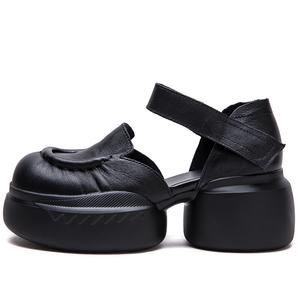 Jay Черные женские туфли на платформе с массивным каблуком 6 см, цвет Black