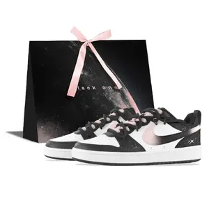 Детские скейтерские кроссовки Court Borough для младших школьников Nike, черный/розовый