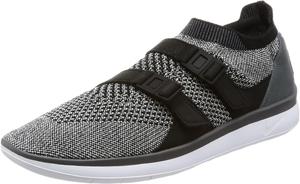 NIKE Men's AIR SOCKRACER Flyknit, White/Black/Dark Grey/Black
