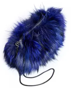 Сумка для вечеринки из меха голубой лисы Maximilian, синий