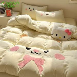 AVIVI Простыня 180x220 см, хлопок, вышивка, цвет бежевый