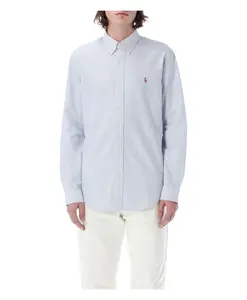 Рубашка индивидуального кроя светлые е полоски Ralph Lauren, синий