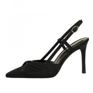 Женские туфли на тонком каблуке и высоком каблуке QITUMAUL, Black[Heel Height 9Cm]