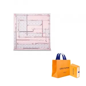 Монограммные шёлковые шарфы Confidential для женщин LOUIS VUITTON, розовый