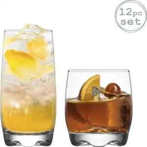Стаканы для лонг-дринков LAV Adora + стаканы для виски - 390 мл / 290 мл - набор из 12 шт. Lav