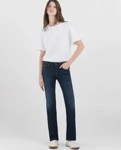 Женские прямые джинсы с карманами Replay, тёмно-синий