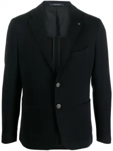 Однобортный пиджак с заостренными лацканами TAGLIATORE, синий