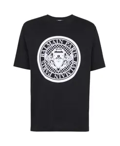 Футболка с монетами Balmain, черный