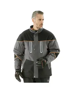 Полярная куртка Big & Tall PolarForce с утеплением - сверхтеплое, водонепроницаемое, усиленное рабочее пальто для экстремальных холодов Refrigiwear, черный