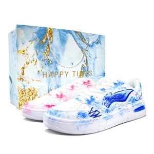 LINING Acer Truncatum легкие противоскользящие низкие кроссовки для скейтбординга мужские pink blue mismatched