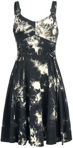 Короткое платье Chemical Black Malin Tie Dye Dress, черно-белый
