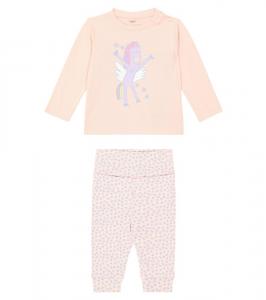 Детские пижамы из хлопка с принтом Stella McCartney Kids, Rosa/Blu
