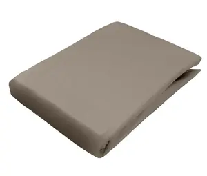 Простыня на резинке фланелевая, 140 х 200 см, серо-коричневая, 100% хлопок, для матрасов высотой до 25 см, для сна sleepling