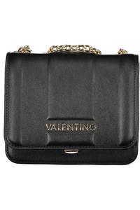 Женская сумка Valentino Bags из глянцевой экокожи, черный
