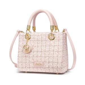 Шерстяная сумка-шоппер через плечо, кроссбоди, клатч обычная женская черная/белая/розовая JUST STAR, цвет вишневого цвета