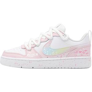 Nike Непромокаемые устойчивые к скольжению и истиранию амортизаторы низкие детские скейтбординговые туфли Pink