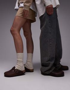 Сабо унисекс Birkenstock Boston из промасленной кожи Habana