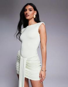 Боди Wanderdoll Nara с подплечниками, цвет шалфей