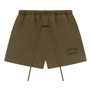 Спортивные шорты Fear of God Essentials Fleece Soccer Short 'Olive', оливкого-зеленый