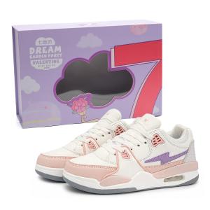 7 SEVFUN Износостойкие лоу-топ скейтерские кроссовки унисекс бело-фиолетово-розовые, цвет White Purple Pink