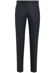 Шерстяные брюки строгого кроя Zegna, серый