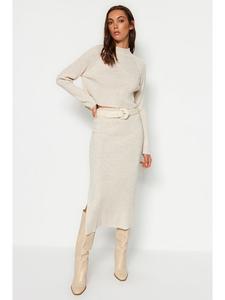 Пуловер trendyol 2tlg Outfit, кремовый