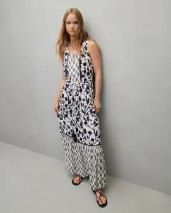 Длинное платье без рукавов с цветочной вышивкой Easy Wear, песочный