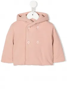 Двубортная куртка с капюшоном TEDDY & MINOU, розовый