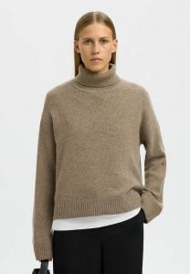 Джемпер Selected Femme ROLLKRAGEN, Desert Taupe/Beige