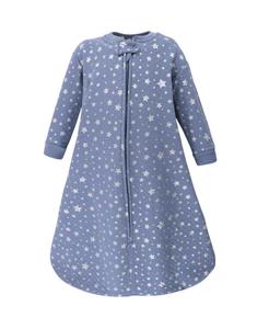 Высококачественная стеганая футболка с длинными рукавами для комфортного сна и ношения Hudson Baby, Blue silver star