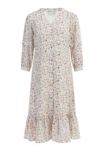 Платье Usha Midi Mit Blumenprint, цвет Wollweiss Mehrfarbig