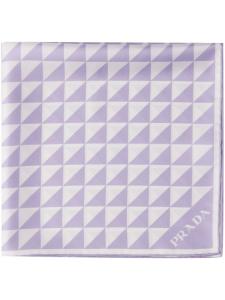 Prada шарф с логотипом, фиолетовый