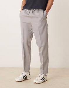 ASOS DESIGN зауженные книзу брюки серого цвета