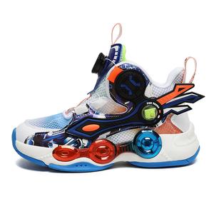 Износостойкие, дышащие, легкие, амортизирующие, низкие детские кроссовки для бега Cool odd, синий